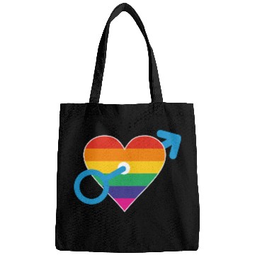 Discover Rainbow heart male Bags
