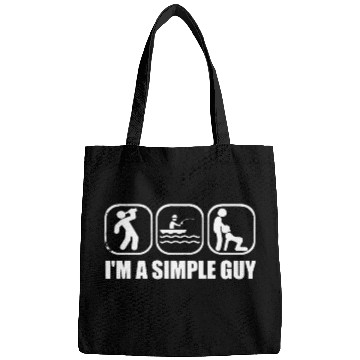 Discover I AM A SIMPLE GUY FISH Bags