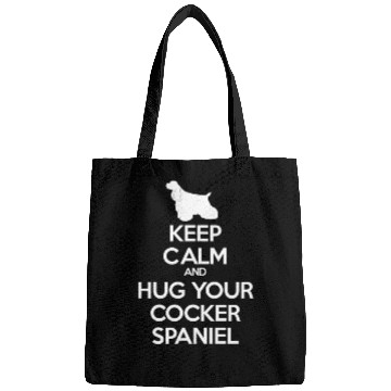 Discover Keep Calm and Hug Your Cocker spaniel Bags