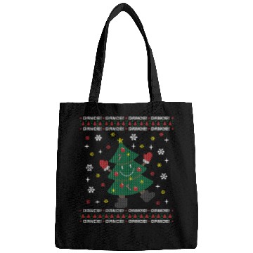 Discover Holiday Ugly Christmas Sweater DANCING XMAS TREE Bags