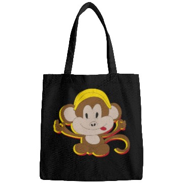 Discover Cute Kids Monkey With Banana Bags