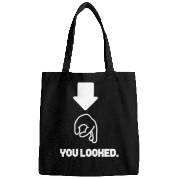 Discover You Looked Funny Hand Circle Game Point Arrow Down Bags