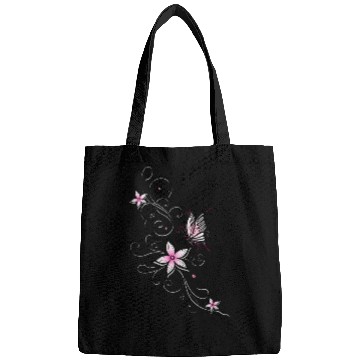 Discover Butterfly with Ornamental Flowers Bags