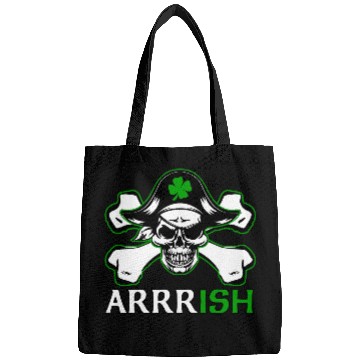Discover ARRRISH Funny St Patrick's Day Pirate Saying Bags