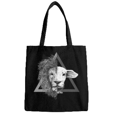 Discover Christian,Bible Quote,Lion and Lamb Bags