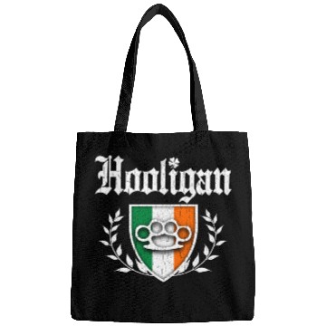Discover Irish Hooligan Crest vintage distressed look Bags