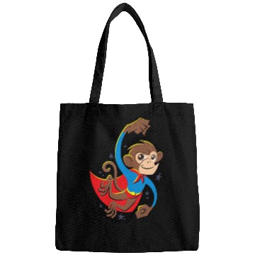 Discover monkey cartoon Bags