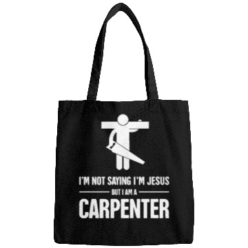 Discover Funny Christian Carpenter Jesus Graphic Bags