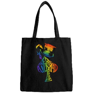 Discover Alice in Wonderland | Were All Mad Here | Mad Hatter | LGBT Rainbow Bags