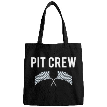 Discover Pit Crew Car Enthusiast Race Track or Drag Strip Design Bags