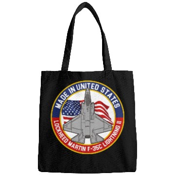 Discover Lockheed Martin F-35C Lightning II - Made in USA Bags