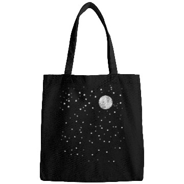 Discover moon in the night sky Bags
