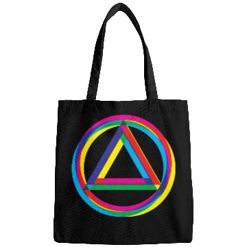 Discover Recovery Logo Triangle and Circle Shifted Colors Bags