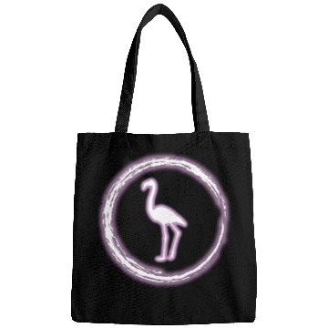 Discover Glow Circle Flamingo Bright Neon Glowing Effect Bags