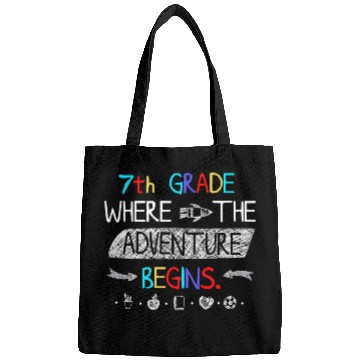 Discover 7th Grade Where the Adventure Begins Bags