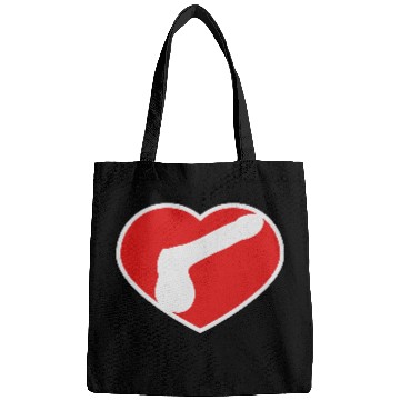 Discover logo i love heart gay gay cock lover penis big man Bags