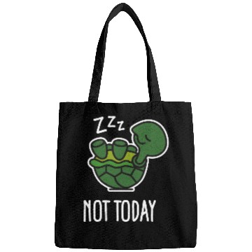 Discover Not today - cute sleeping lazy turtle baby Bags