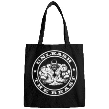 Discover Unleash the Beast Gorilla Ape Bodybuilding Gym Top Bags