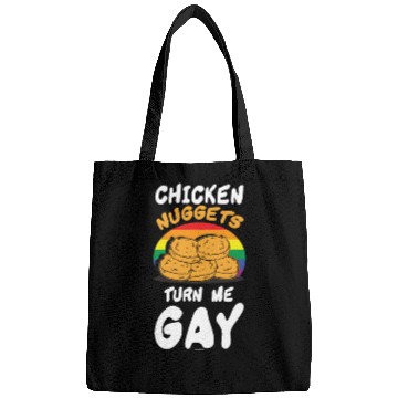 Discover Funny Chicken Nuggets LGBT Bags