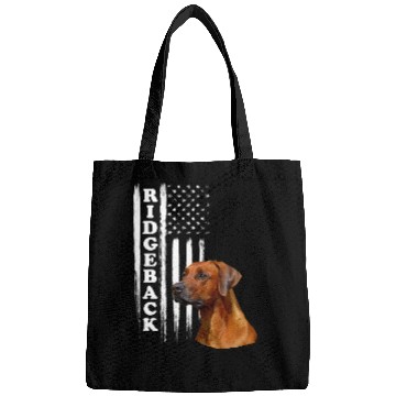Discover Rhodesian Ridgeback Dog with US Flag Bags