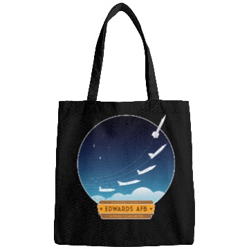 Discover Edwards Air Force Base - yellow and brown logo Bags