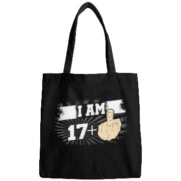 Discover I Am 17 Plus One Middle Finger Funny 18th Birthday Bags