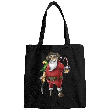 Discover Santa Pirate Funny Christmas Candy Cane Hook Hand Bags
