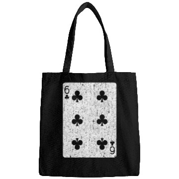 Discover six of clubs playing card Bags