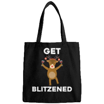 Discover Funny Christmas Drinking Get Blitzened Bags