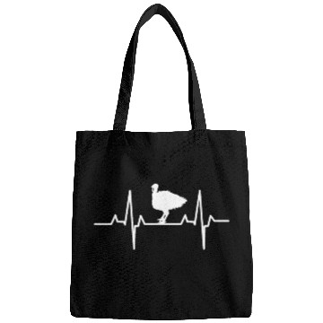 Discover Turkey Heartbeat Cute Turkey Bird Lover Heartbeat Bags