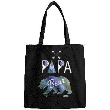 Discover Papa Bear Rustic Textured Blue Matching Family Bags