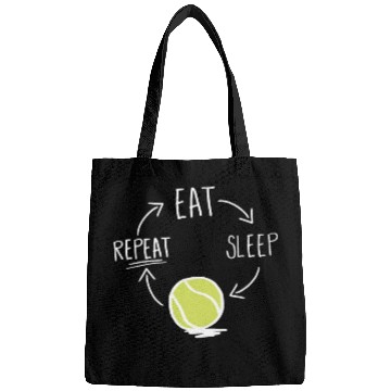 Discover Funny Tennis Player Gift Idea Eat Sleep Repeat Bags
