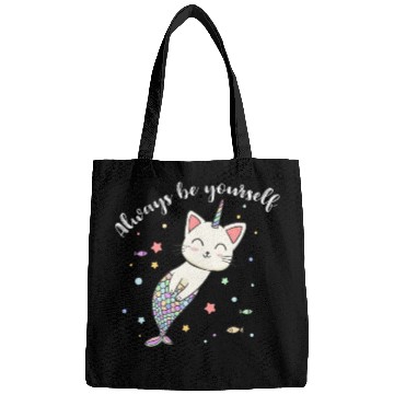 Discover Cat Mermaid Unicorn Always Be Yourself Bags