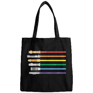 Discover Lightsaber Rainbow Gay Pride Lesbian LGBT Bags