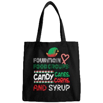 Discover four main food groups candy candy funny elf saying Bags