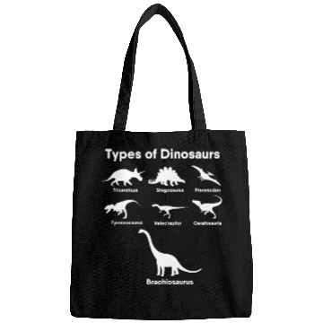 Discover Types of Dinosaurs T-Rex Veloceraptor, Triceratops Bags