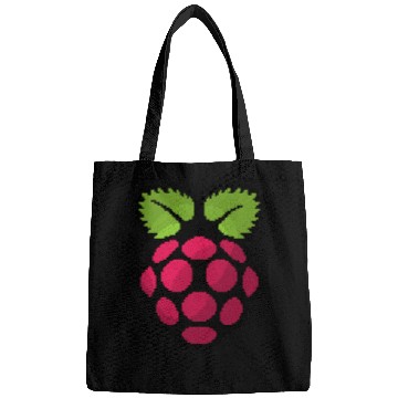 Discover Raspberry Pi Pixel Logo Bags