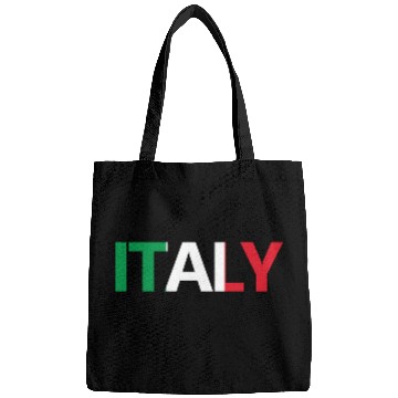 Discover ITALY with the italian flag in the background Bags