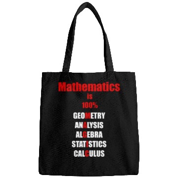 Discover Math is magic quote Bags