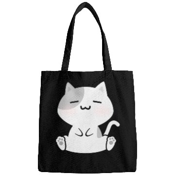 Discover Relaxed White Cat Cartoon Bags