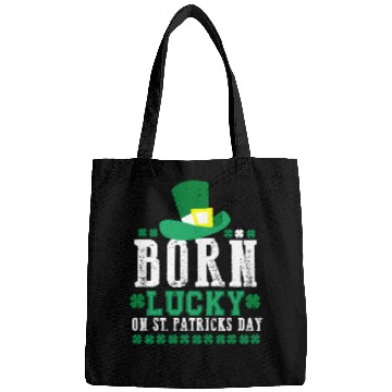 Discover Born Lucky on St Patricks Day Birthday Toddler Bags