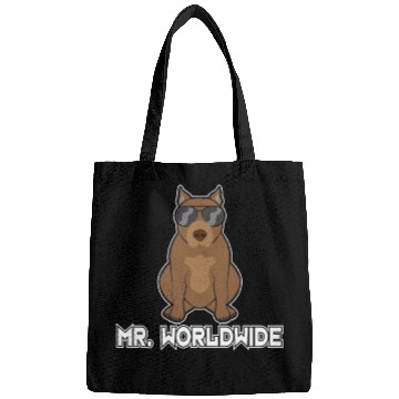 Discover Mr. Worldwide Funny Pitbull Dog Lover Gift Bags