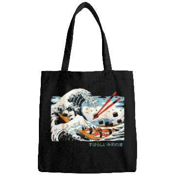 Discover The Great Sushi Wave Japanese Bags