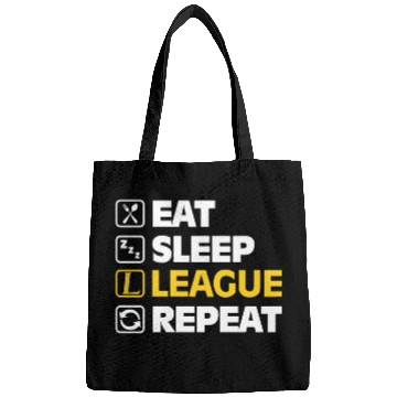 Discover Eat Sleep League Repeat Bronze Master Legend LoL Bags