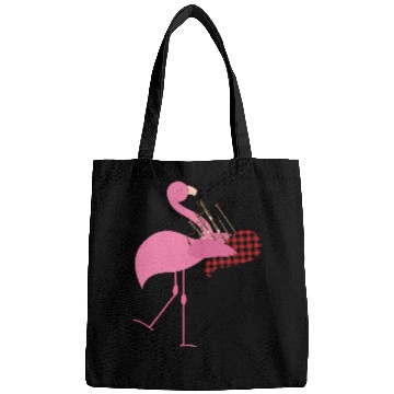 Discover Cute Pink Flamingo Playing Bagpipes Musician Gift Bags