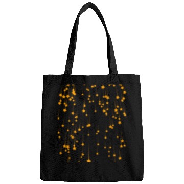 Discover Meteor shower with yellow stars Bags