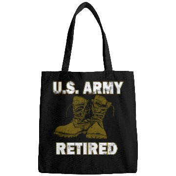Discover US Army Retired Distressed With Logo Short Sleeve Bags