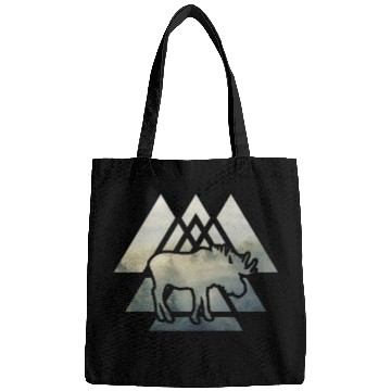 Discover Elk Moose Silhouette Mountain Forest Bags