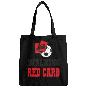 Discover Walking red card referee soccer design Bags