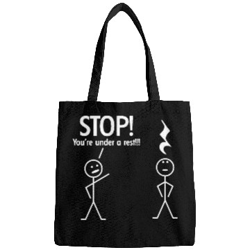 Discover Stop You re Under A Rest Funny Novelty Music Band Bags